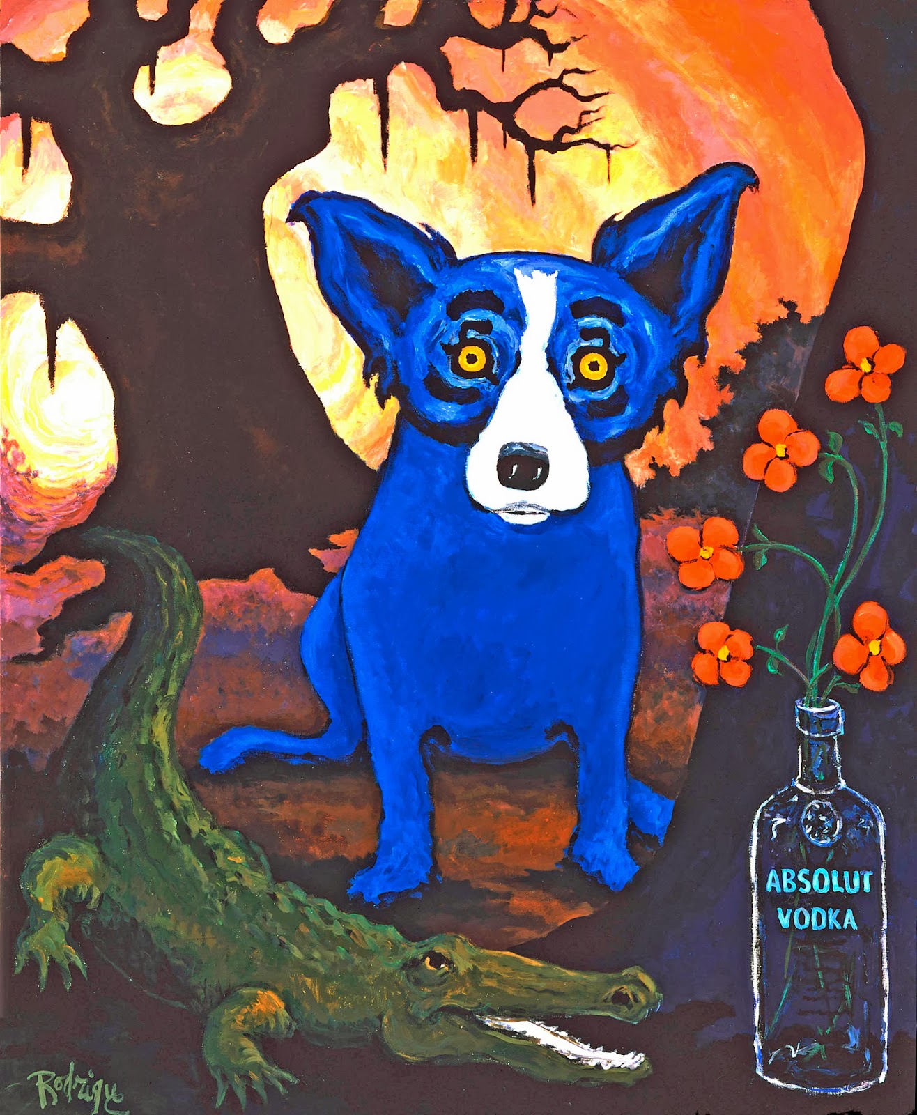 Absolut Blue Dog by George Rodrigue